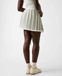 Guess Juniors' Gabry Pleated Sweater Mini Skirt