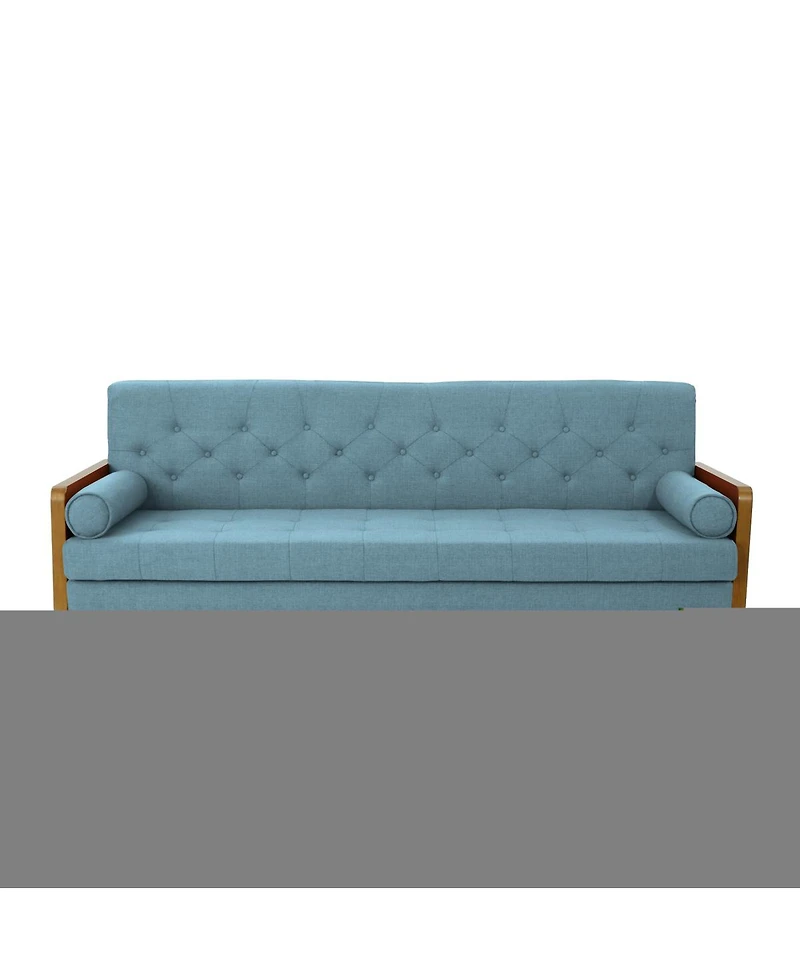 Streamdale Furniture Aidan Mid Century Modern Tufted Fabric Sofa