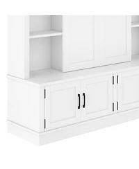 Streamdale Furniture Multifunctional entryway cabinet with sliding rails and tree design