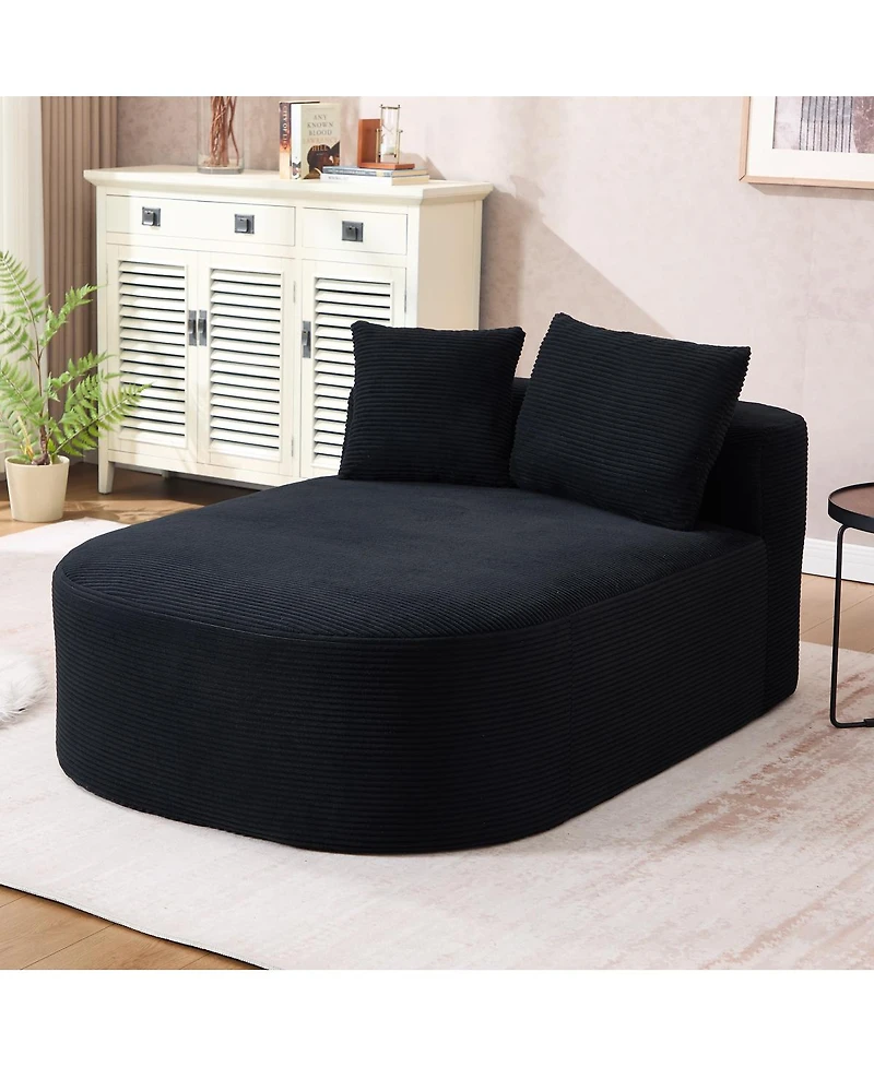 Streamdale Furniture 67.5" Indoor Corduroy Oversized Sleeper Sofa with Deep Seat Lounge