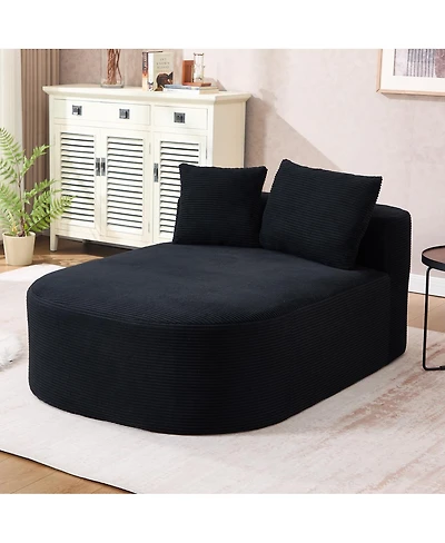 Streamdale Furniture 67.5" Indoor Corduroy Oversized Sleeper Sofa with Deep Seat Lounge