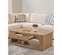 Nordic 52" Wood Rectangular Coffee Table