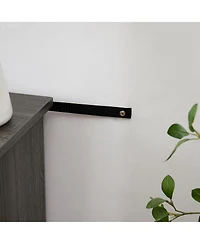 Streamdale Furniture Mantel Stone Tv Media Stand with Faux Stacked Stone Surround, Gray, 58.31"W