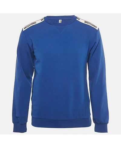 Pre-Owned Moschino Men's Underwear Logo Patch Cotton Sweatshirt