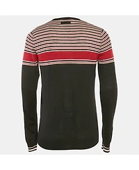 Pre-Owned Dolce & Gabbana Men's Black Striped Cashmere Cardigan