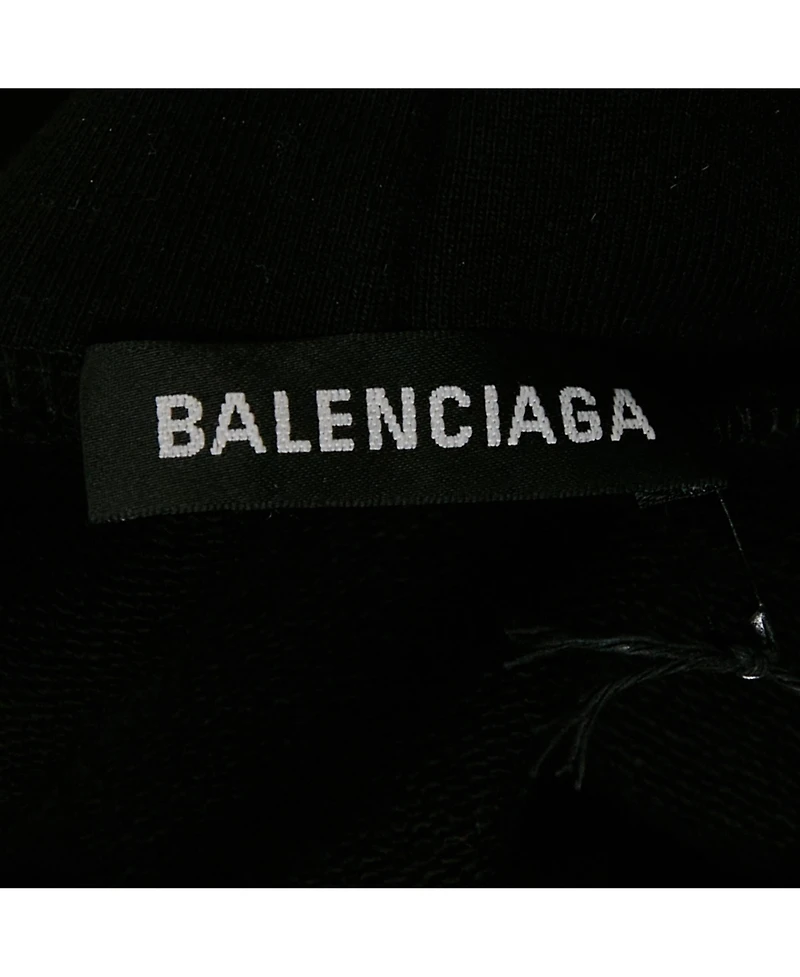 Pre-Owned Balenciaga Men's Black Political Campaign Cotton Hoodie