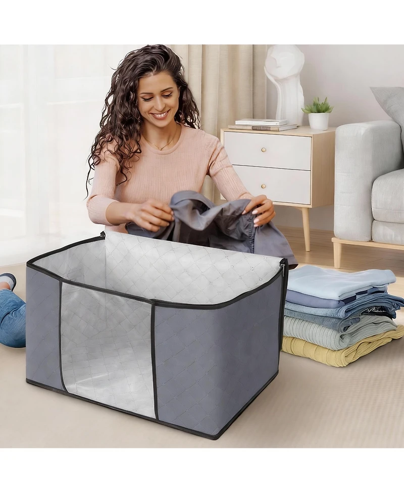 Yigii 17 Gallon, Reinforced Handles, Non-Woven Fabric Storage Bags