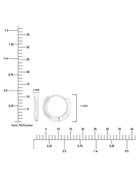 Roxy Waterproof Platinum 11mm Huggie Earrings