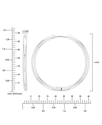 Roxy Waterproof Platinum 34mm Hoop Earrings