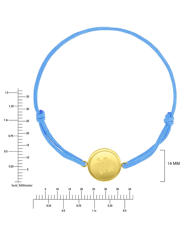 Roxy Waterproof Yellow Hibiscus Adjustable Bracelet