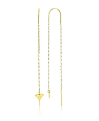 Roxy Waterproof Yellow 65mm Triangular Heart Threader Earrings