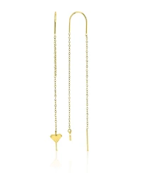 Roxy Waterproof Yellow 65mm Triangular Heart Pineapple Threader Earrings
