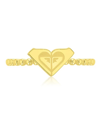 Roxy Waterproof Yellow Triangular Heart Beads Ring
