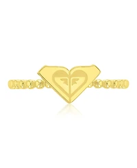 Roxy Waterproof Yellow Triangular Heart Beads Ring