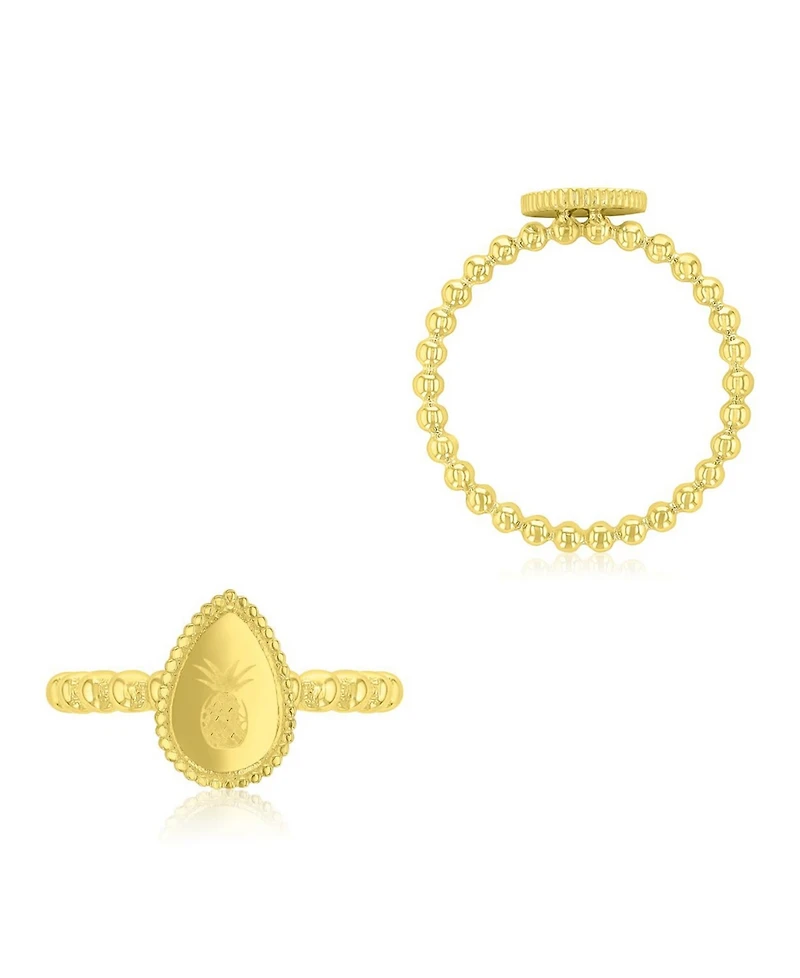 Roxy Waterproof Yellow Pineapple Beads Ring