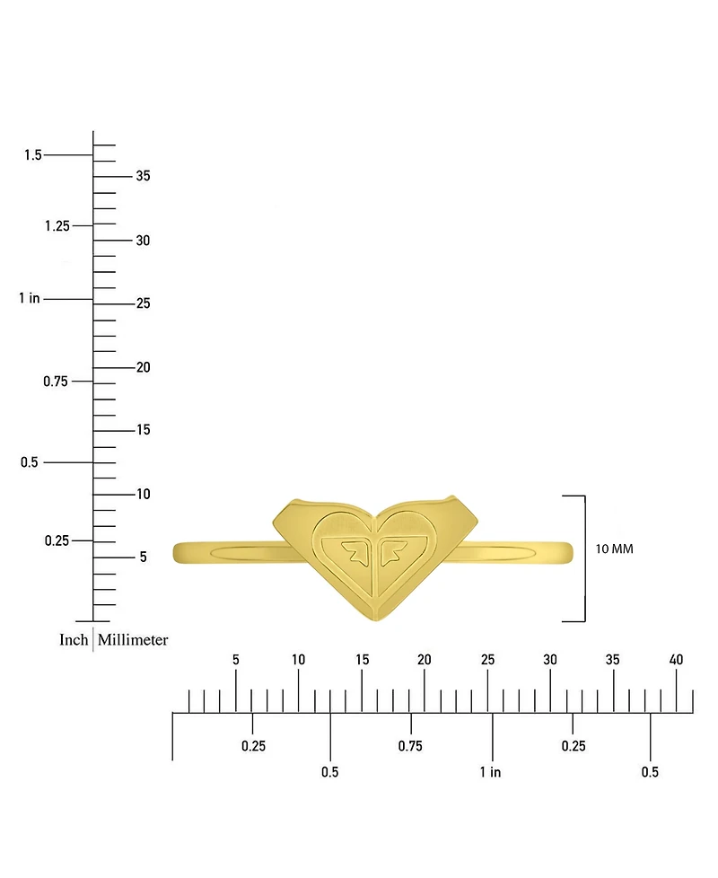 Roxy Waterproof Yellow Triangular Heart Ring