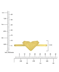 Roxy Waterproof Yellow Triangular Heart Ring
