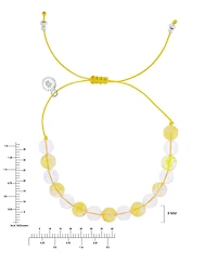 Roxy Waterproof Citrine Clear Quartz Adujustable Bracelet
