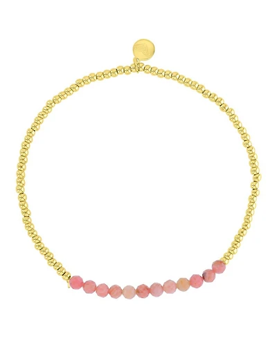 Roxy Waterproof Yellow Pink Rhodonite Stretch Bracelet