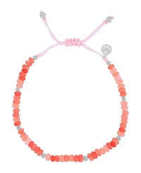 Roxy Waterproof Platinum Watermelon Stone Adjustable Bracelet