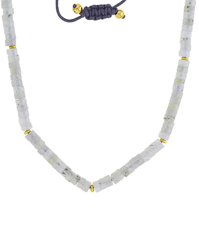 Roxy Waterproof Yellow Beads Labradorite Adjustable Necklace