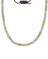 Roxy Waterproof Yellow Beads Labradorite Adjustable Necklace