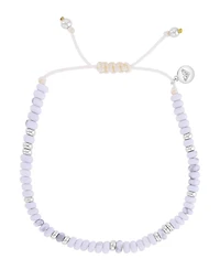 Roxy Waterproof Platinum White Marble Grey Turquoise Adjustable Bracelet