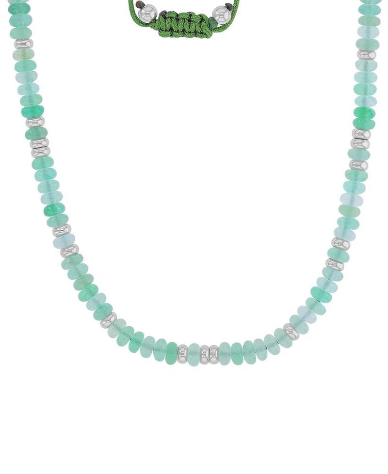 Roxy Waterproof Yellow Beads Green Aventurine Adjustable Necklace