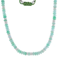 Roxy Waterproof Yellow Beads Green Aventurine Adjustable Necklace