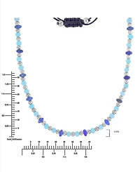Roxy Waterproof Yellow Turquoise Labradorite Adjustable Necklace