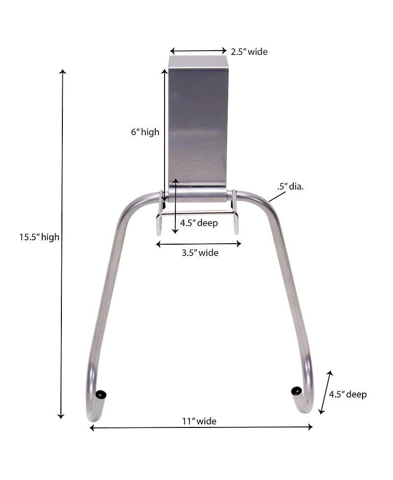 Household Essentials Over-The-Door Iron and Ironing Board Holder, Chrome
