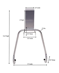 Household Essentials Over-The-Door Iron and Ironing Board Holder, Chrome