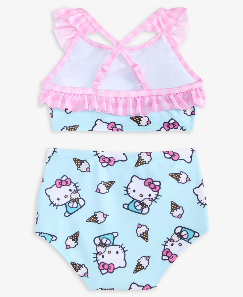 Dreamwave Hello Kitty Toddler Girls' 2-6X Printed 2-Piece Swimsuit