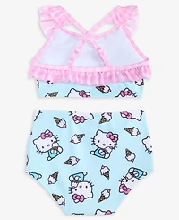 Dreamwave Hello Kitty Toddler Girls' 2-6X Printed 2-Piece Swimsuit