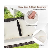 2-Person Patio Rattan Porch Swing Hammock