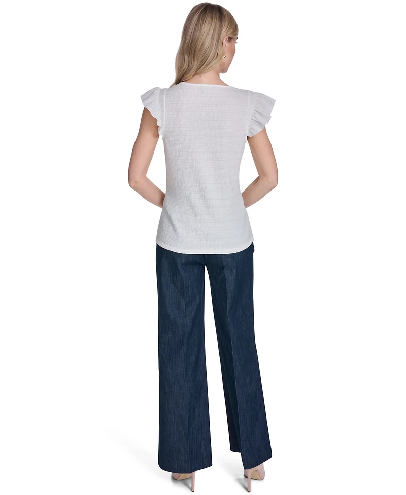 Tommy Hilfiger Women's Textured Crewneck Top