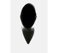 Kalina Rhinestones Chain Detail Boots