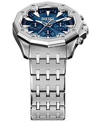 Diesel Men's Stinger Quartz Chronograph Silver Stainless Steel Watch, 46mm