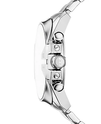 Diesel Men's Mega Chief Slim Quartz Chronograph Silver Stainless Steel Watch, 48mm