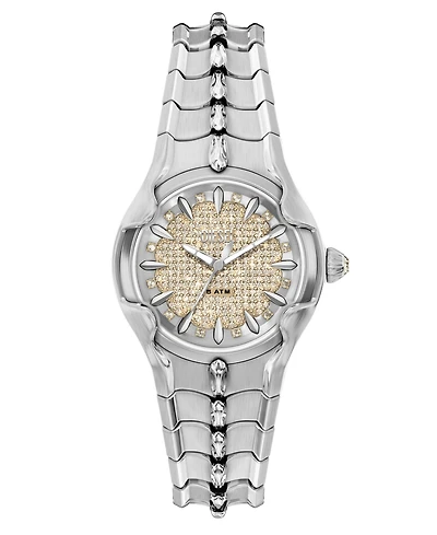 Diesel Women's Vert Quartz Three-Hand Silver Stainless Steel Watch, 32mm