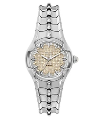 Diesel Women's Vert Quartz Three-Hand Silver Stainless Steel Watch, 32mm