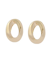 Steve Madden Gold Oval Twist Post Earrings