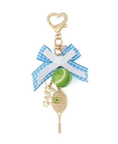 Betsey Johnson Faux Stone Gingham Bow Tennis Heart Accessory Charm