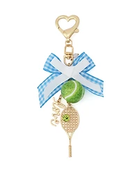 Betsey Johnson Faux Stone Gingham Bow Tennis Heart Accessory Charm