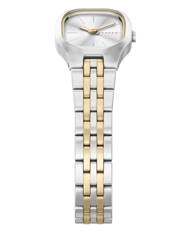 Skagen Women's Mellem Micro Quartz Two-Hand Two-Tone Stainless Steel Less Than Watch, 22mm