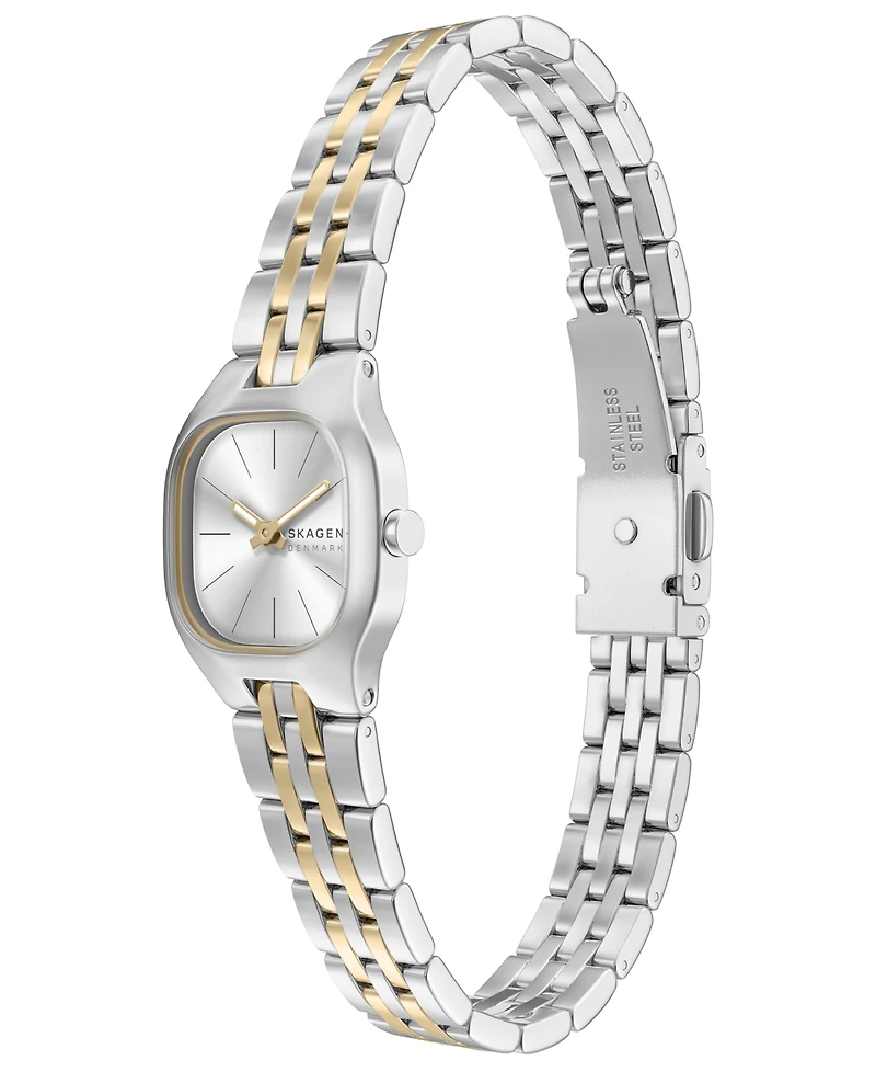 Skagen Women's Mellem Micro Quartz Two-Hand Two-Tone Stainless Steel Less Than Watch, 22mm