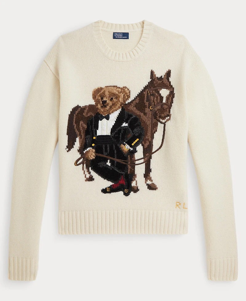 Polo Ralph Lauren Women's Bear Horse Crewneck Sweater