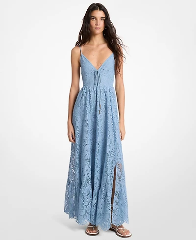 Michael Kors Women's Corded Lace V-Neck Maxi Dress