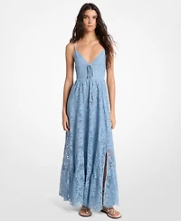 Michael Kors Women's Corded Lace V-Neck Maxi Dress