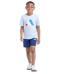 adidas Boys' 8-20 Short-Sleeve Graphic T-Shirt and Shorts, 2-Piece Set